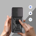 Tecno Spark 40 4G Uyumlu Kılıf Magnetik Standlı Kamera Korumalı Zore Sürgülü Vega Kapak - 3