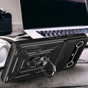 Tecno Spark Slim 5G Kılıf Magnetik Standlı Kamera Korumalı Zore Sürgülü Vega Kapak - 3