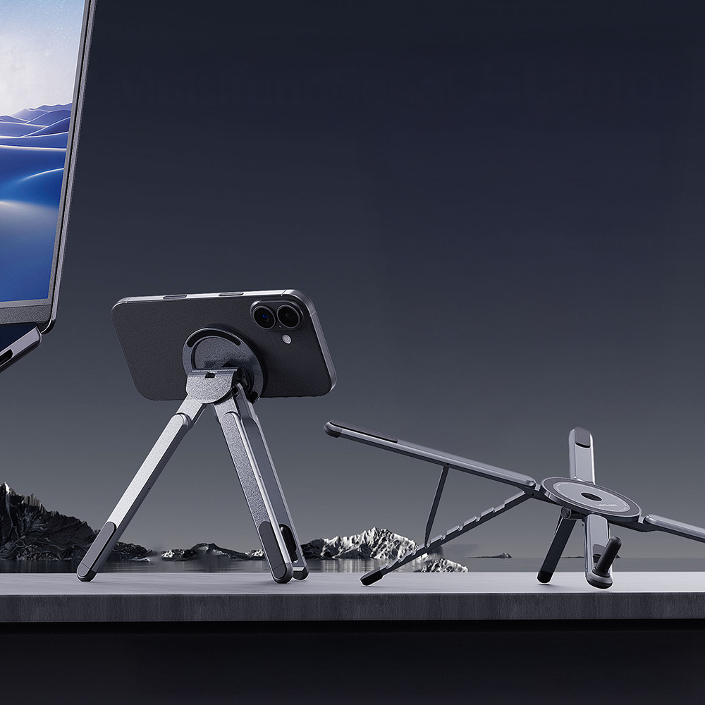Lenyes CR206 Çok Fonksiyonlu 8 Kademeli Ayarlanabilir Magnetik Laptop & Tablet & Telefon Standı - 5