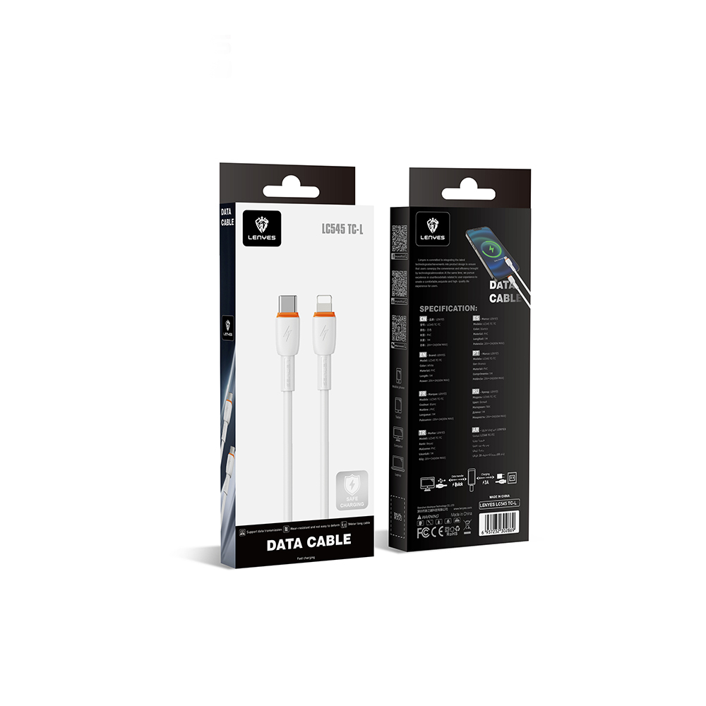 Lenyes LC545 Type-C to Lightning Hızlı Şarj Özellikli Data ve Şarj Kablosu 30W 1M - 4