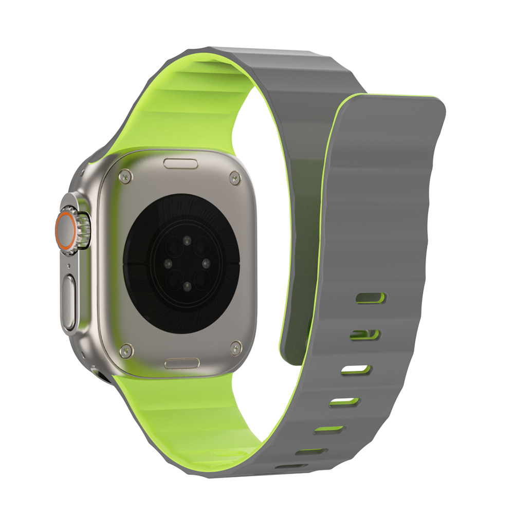Apple Watch 44mm Uyumlu Wiwu Mag Secur Serisi Silikon Kordon - 1