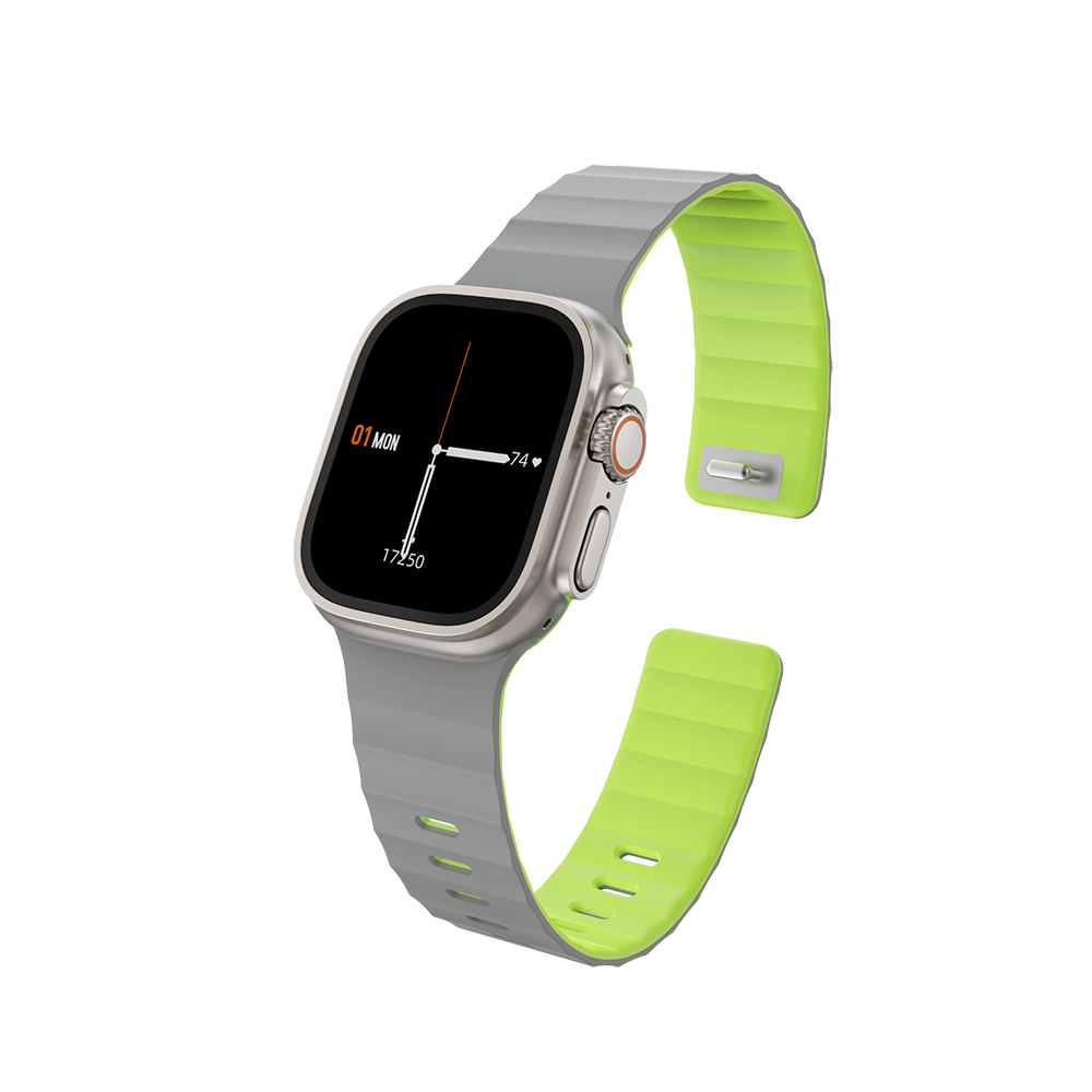 Apple Watch 44mm Uyumlu Wiwu Mag Secur Serisi Silikon Kordon - 2
