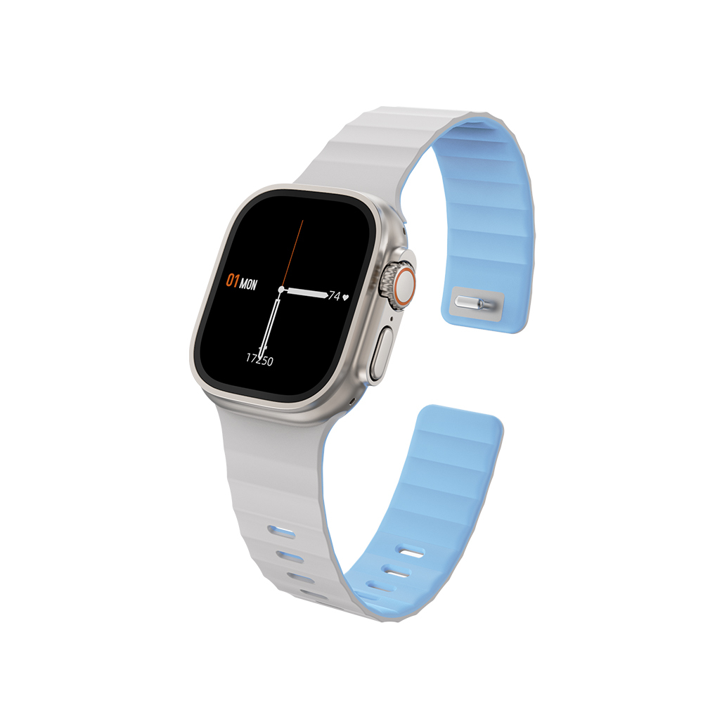 Apple Watch 44mm Uyumlu Wiwu Mag Secur Serisi Silikon Kordon - 2