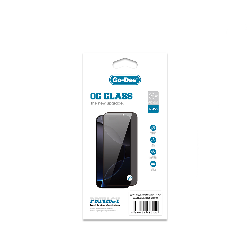 Samsung Galaxy S26 Plus Uyumlu Go Des OG Glass Privacy Antistatik Temperli Cam Ekran Koruyucu - 1