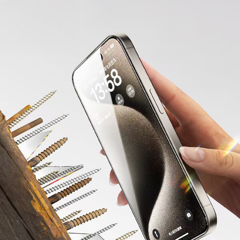Apple iPhone 15 Uyumlu Zore 2.5D Oliv HD Temperli Cam Ekran Koruyucu + Kolay Uygulama Aparatı - 5