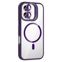 Apple iPhone 17 Uyumlu Kılıf Standlı ve Kamera Lens Hediyeli M-Safe Şarj Özellikli Zore Etro Kapak - 1