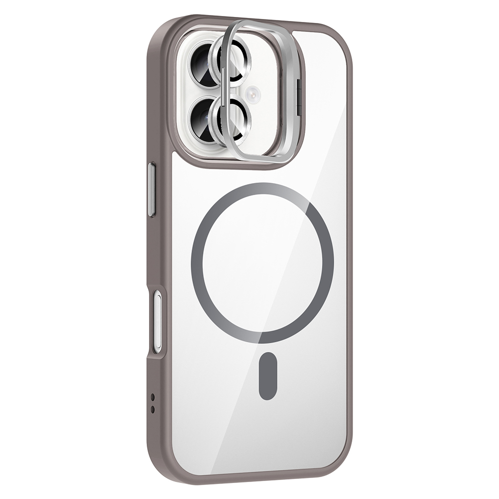 Apple iPhone 17 Uyumlu Kılıf Standlı ve Kamera Lens Hediyeli M-Safe Şarj Özellikli Zore Etro Kapak - 5