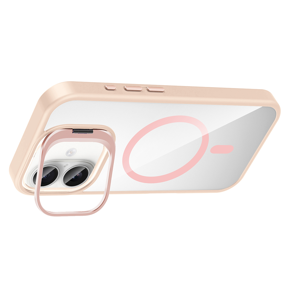 Apple iPhone 17 Uyumlu Kılıf Standlı ve Kamera Lens Hediyeli M-Safe Şarj Özellikli Zore Etro Kapak - 11