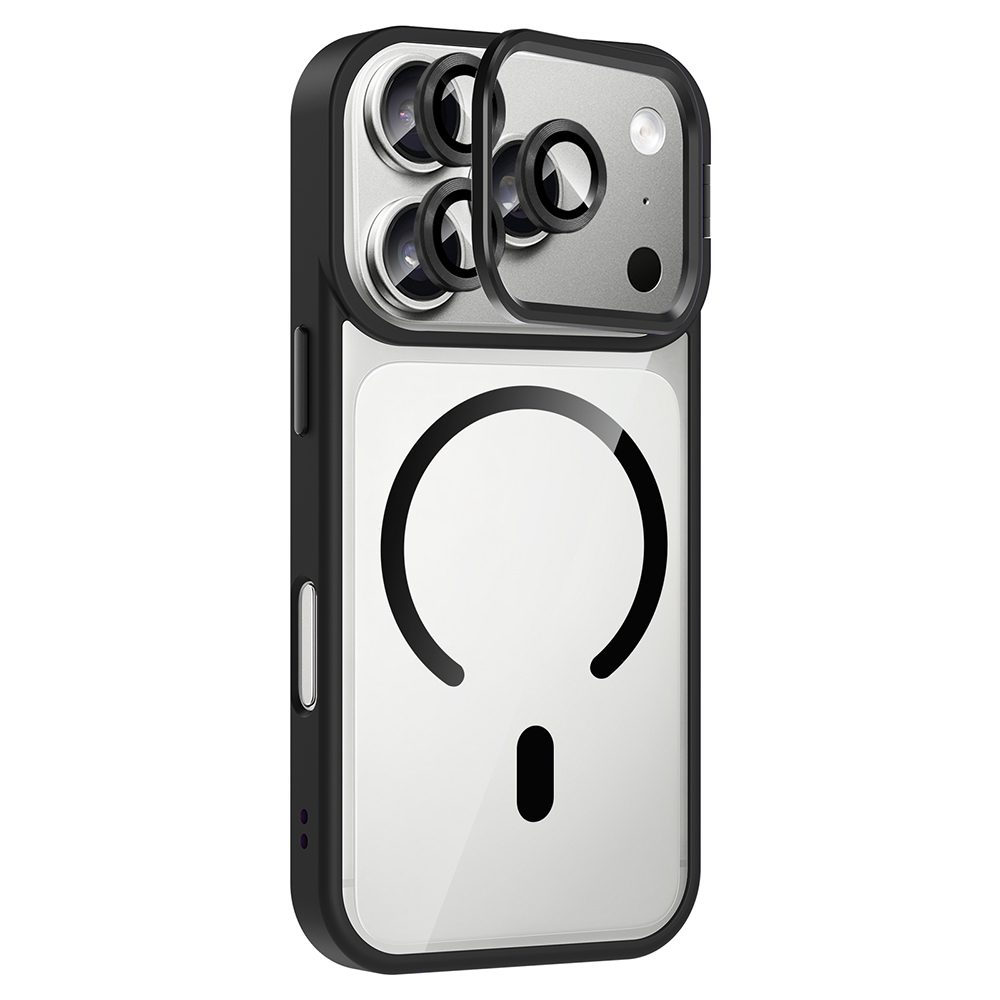 Apple iPhone 17 Pro Uyumlu Kılıf Standlı ve Kamera Lens Hediyeli M-Safe Şarj Özellikli Zore Etro Kapak - 6