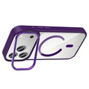 Apple iPhone 17 Pro Uyumlu Kılıf Standlı ve Kamera Lens Hediyeli M-Safe Şarj Özellikli Zore Etro Kapak - 8