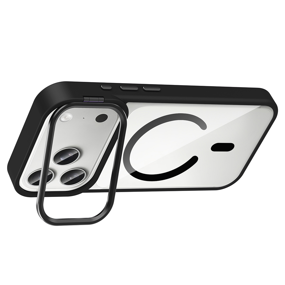 Apple iPhone 17 Pro Uyumlu Kılıf Standlı ve Kamera Lens Hediyeli M-Safe Şarj Özellikli Zore Etro Kapak - 13