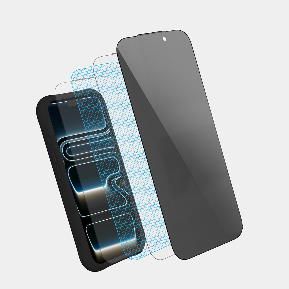 Apple iPhone 17 Uyumlu Youngkit 2.5D Parmak İzi Bırakmayan 0.33mm Privacy Temperli Cam Ekran Koruyucu - 2