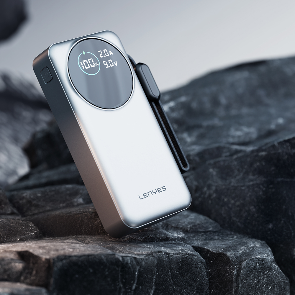 Lenyes PX2004D Dijital LED Ekranlı Lightning Kablolu Powerbank 22.5W 20.000mAh - 5