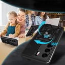 Tecno Camon 40 Pro Uyumlu 4G Kılıf Magnetik Standlı Kamera Korumalı Zore Sürgülü Vega Kapak - 2