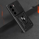 Tecno Camon 40 Pro Uyumlu 4G Kılıf Magnetik Standlı Kamera Korumalı Zore Sürgülü Vega Kapak - 8