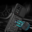 Xiaomi Redmi Note 11S Global Uyumlu Kılıf Magnetik Standlı Kamera Korumalı Zore Sürgülü Vega Kapak - 2