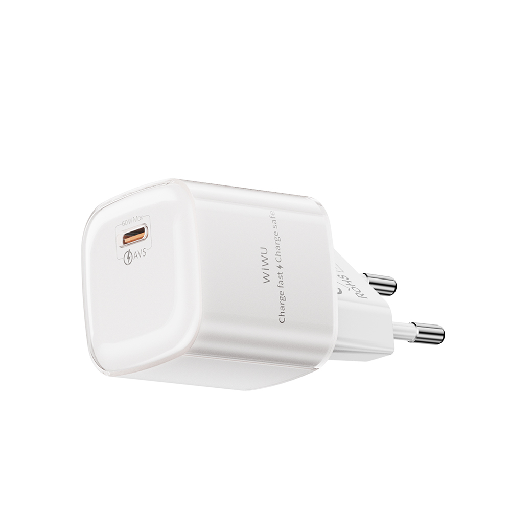 Wiwu Wi-G037 Jade Dynamic Serisi AVS Özellikli GaN Tech PD Hızlı Şarj Özellikli Şarj Başlığı 60W - 1