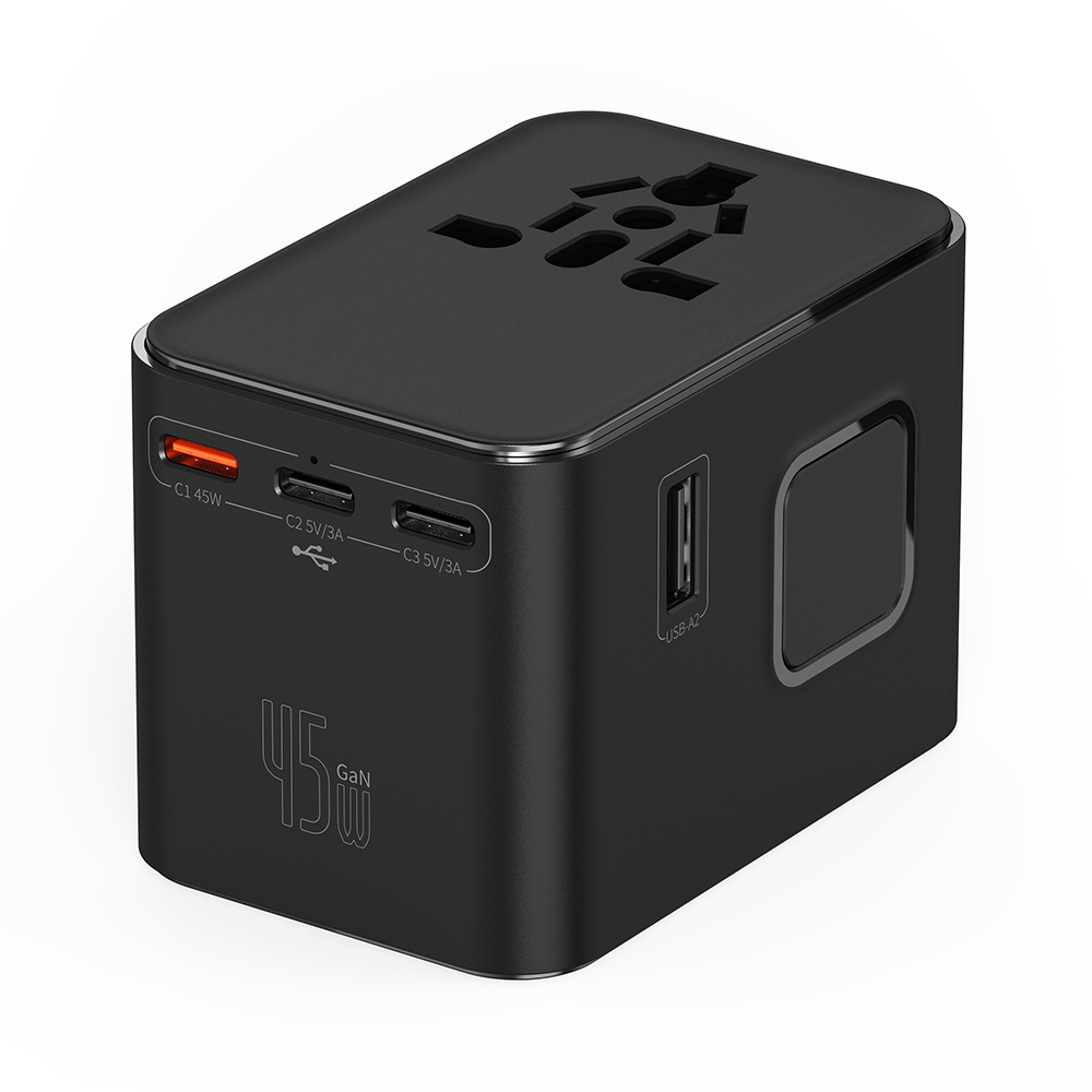 Wiwu Wi-UA006 Çoklu Universal TR/US/UK/AUS/EU Uyumlu Seyahat Şarj Adaptörü 45W - 1