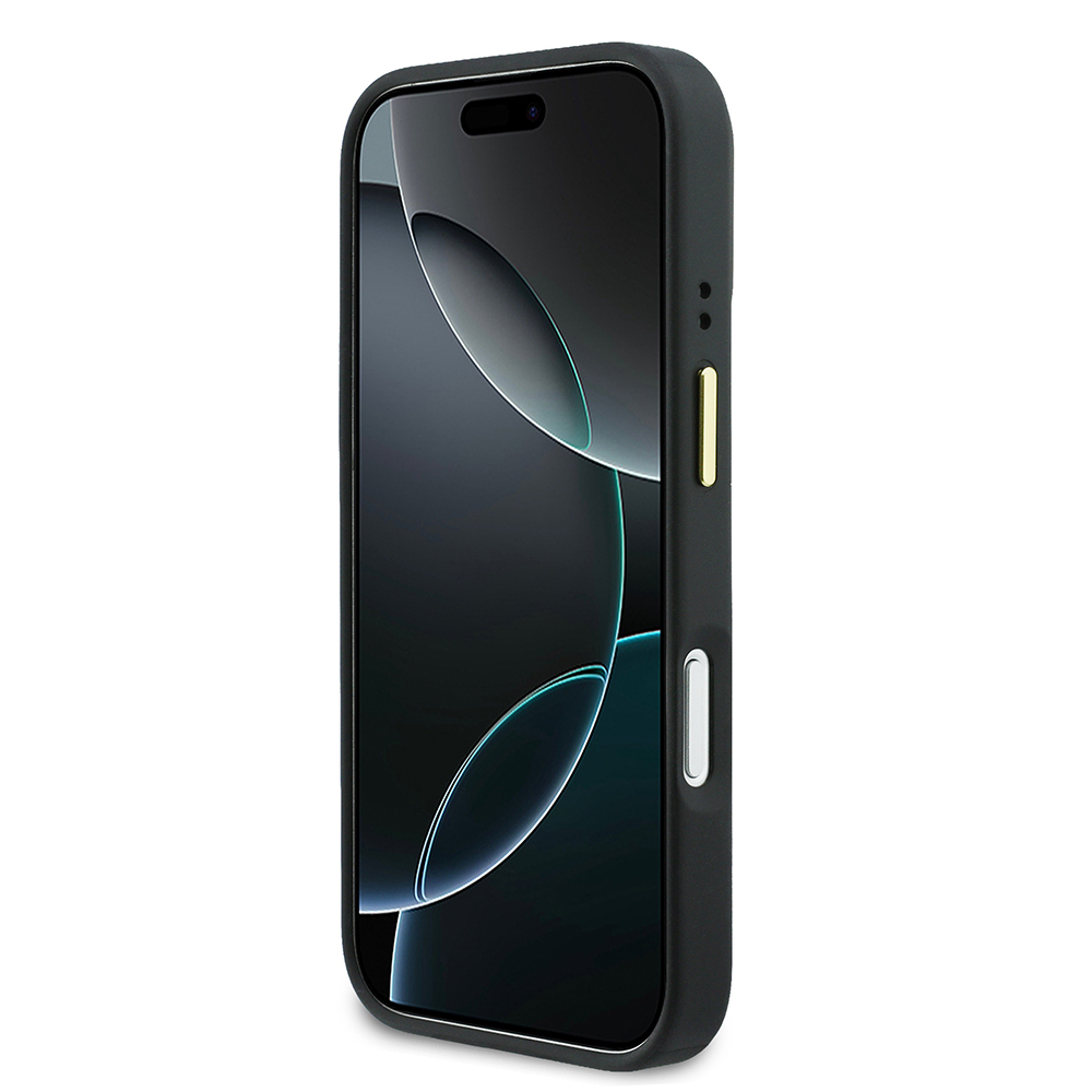 Apple iPhone 17 Pro Uyumlu Kılıf Lacoste Orjinal Lisanslı M-safe Şarj Özellikli Standlı PU Deri Karışık Monogram Desenli Kapak - 4