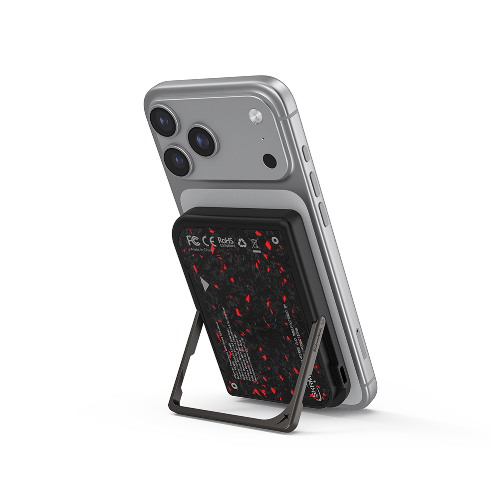 Skinarma Vektor Kablosuz ve PD Hızlı Şarj Özellikli Metal Standlı Taşınabilir Powerbank 15W 5000mAh - 1