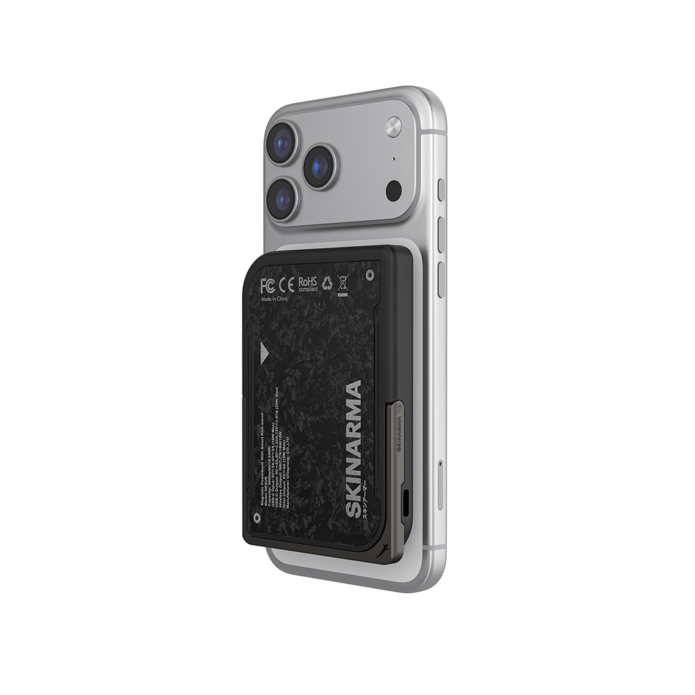 Skinarma Vektor Kablosuz ve PD Hızlı Şarj Özellikli Metal Standlı Taşınabilir Powerbank 15W 5000mAh - 1