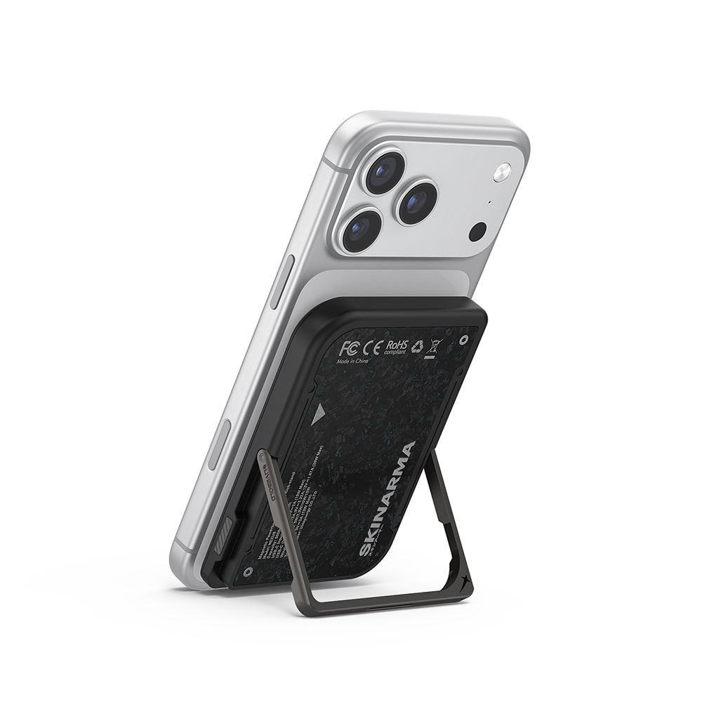 Skinarma Vektor Kablosuz ve PD Hızlı Şarj Özellikli Metal Standlı Taşınabilir Powerbank 15W 5000mAh - 3