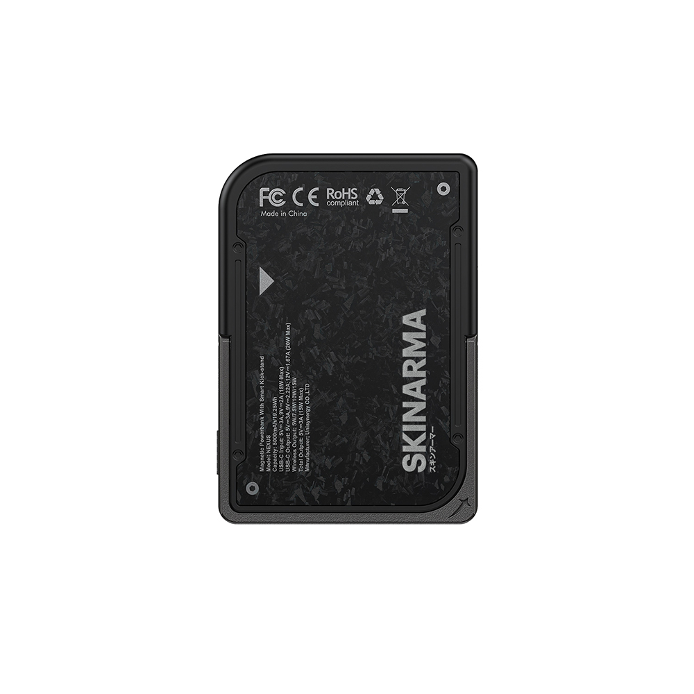 Skinarma Vektor Kablosuz ve PD Hızlı Şarj Özellikli Metal Standlı Taşınabilir Powerbank 15W 5000mAh - 4