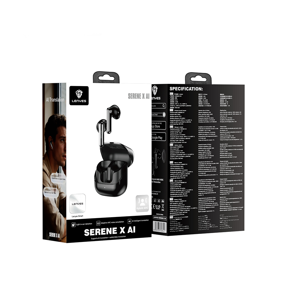 Lenyes Serene X AI Çeviri Özellikli ANC/ENC Teknolojili Kulak İçi Bluetooth Kulaklık v6.0 - 6