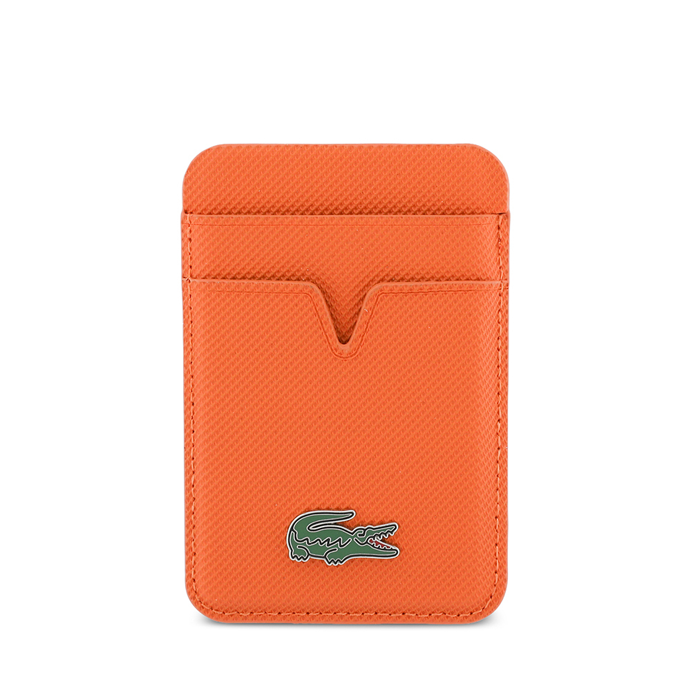 Lacoste Orjinal Lisanslı 2 Hazneli PU Pike Desenli İkonik Timsah Dokuma Logolu Magnetik Kartlık - 1
