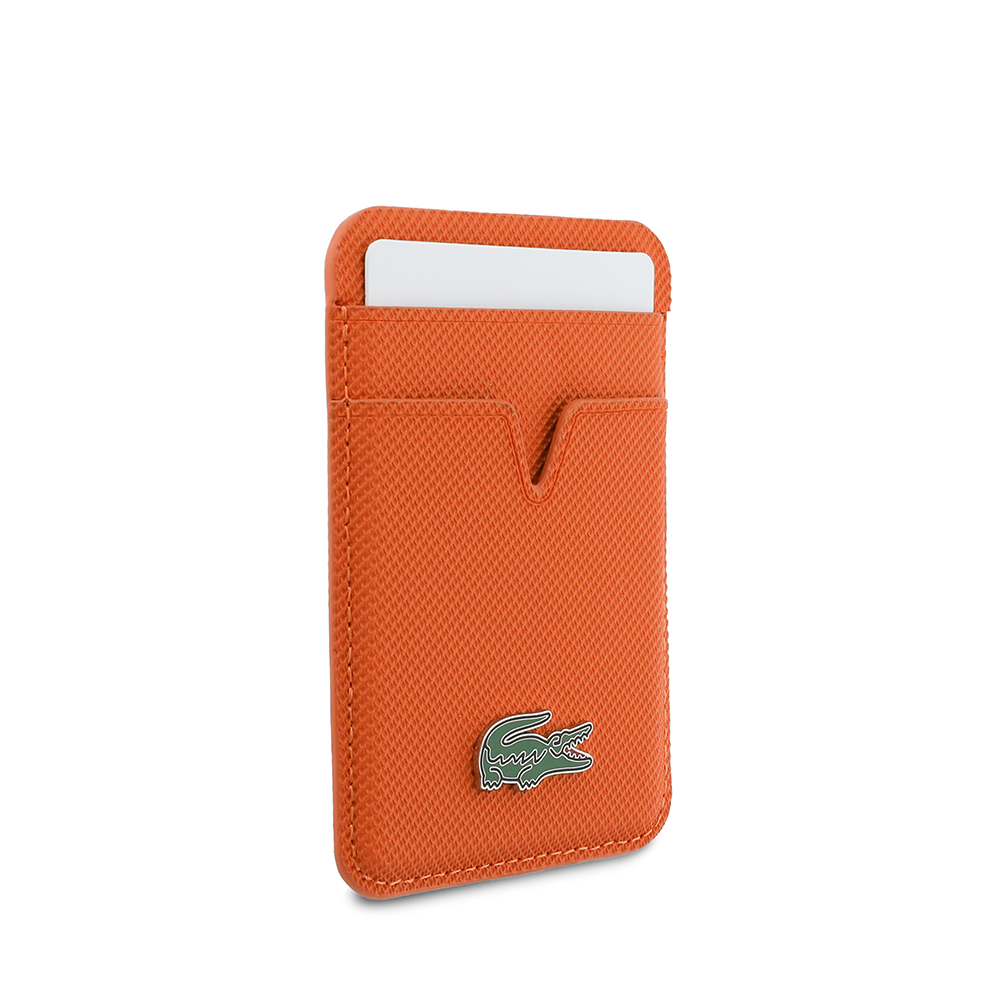 Lacoste Orjinal Lisanslı 2 Hazneli PU Pike Desenli İkonik Timsah Dokuma Logolu Magnetik Kartlık - 2