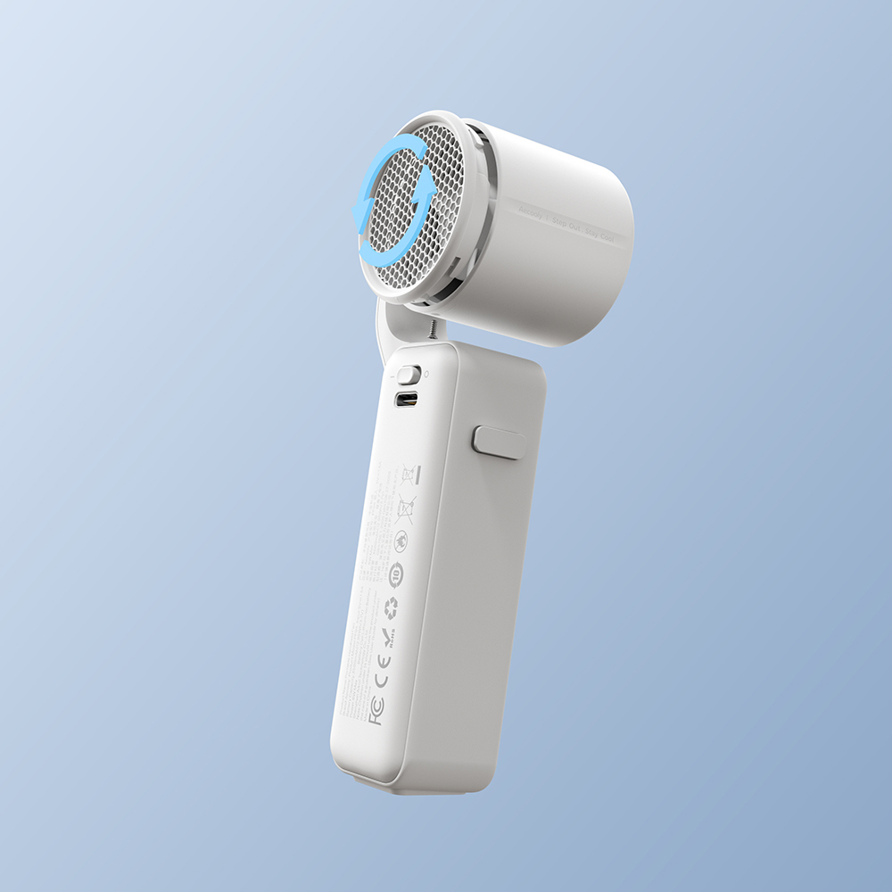 Aecooly PF04 Dijital LED Göstergeli 5 Kademeli Portatif Soğutucu El Fanı - 7