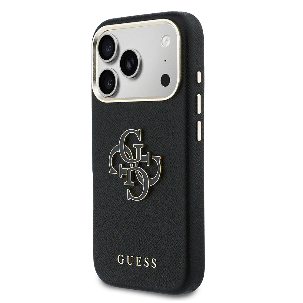 Apple iPhone 17 Pro Max Uyumlu Kılıf Guess Orjinal Lisanslı 4G Büyük Metal Kamera Çerçeveli PU Deri Resin Kapak - 1