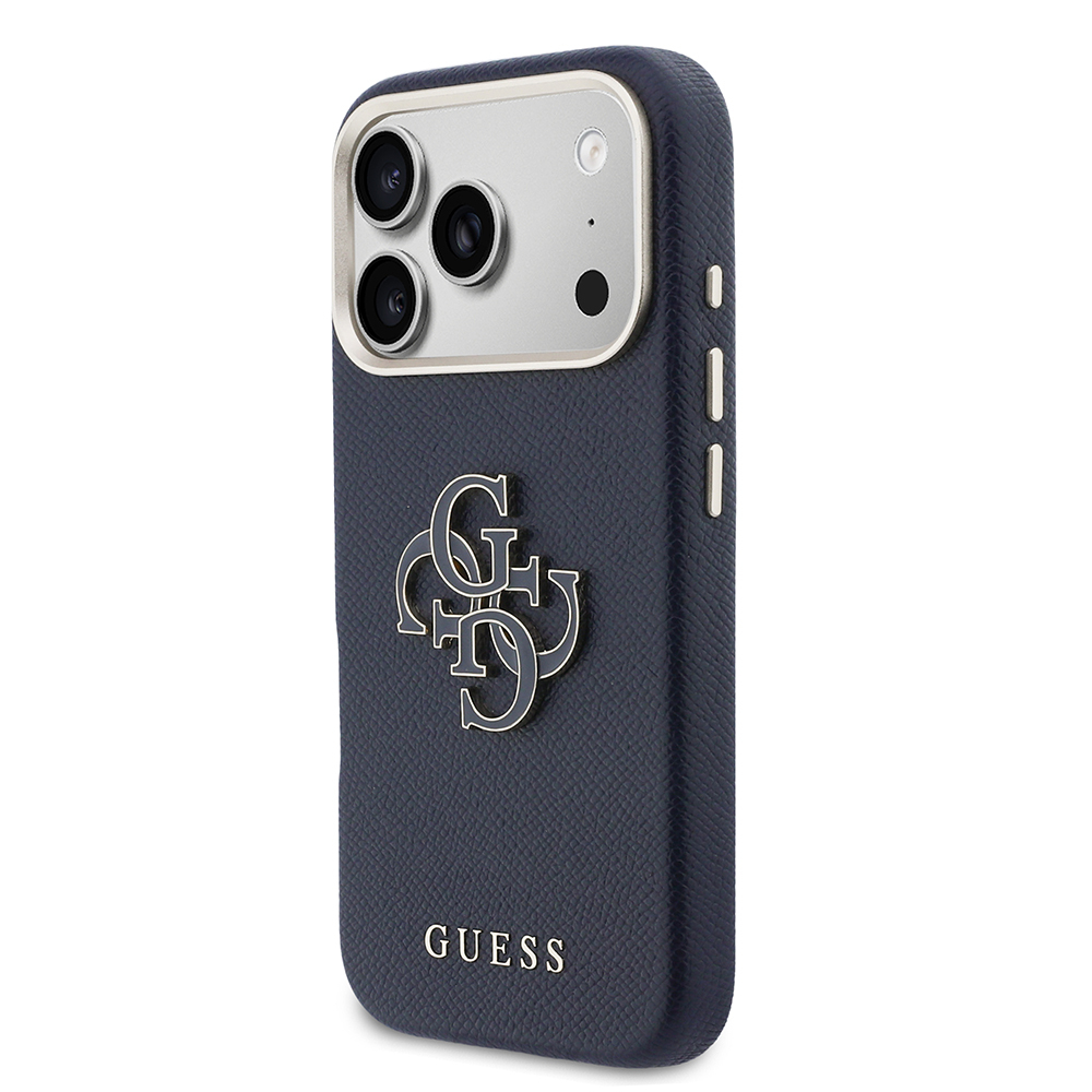 Apple iPhone 17 Pro Max Uyumlu Kılıf Guess Orjinal Lisanslı 4G Büyük Metal Kamera Çerçeveli PU Deri Resin Kapak - 1