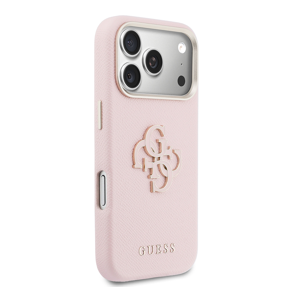 Apple iPhone 17 Pro Max Uyumlu Kılıf Guess Orjinal Lisanslı 4G Büyük Metal Kamera Çerçeveli PU Deri Resin Kapak - 3