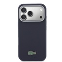 Apple iPhone 17 Pro Uyumlu Kılıf Lacoste Orjinal Lisanslı M-Safe Şarj Özellikli PVC Yarı Pike Desenli Arka Yüzey İkonik Timsah Dokuma Logolu Kapak - 2