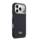 Apple iPhone 17 Pro Uyumlu Kılıf Lacoste Orjinal Lisanslı M-Safe Şarj Özellikli PVC Yarı Pike Desenli Arka Yüzey İkonik Timsah Dokuma Logolu Kapak - 3