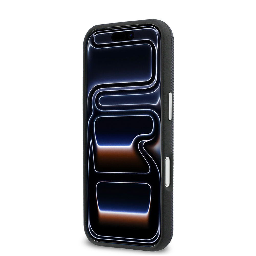Apple iPhone 17 Pro Uyumlu Kılıf Lacoste Orjinal Lisanslı M-Safe Şarj Özellikli PVC Yarı Pike Desenli Arka Yüzey İkonik Timsah Dokuma Logolu Kapak - 4