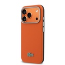Apple iPhone 17 Pro Uyumlu Kılıf Lacoste Orjinal Lisanslı M-Safe Şarj Özellikli PVC Yarı Pike Desenli Arka Yüzey İkonik Timsah Dokuma Logolu Kapak - 1