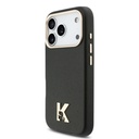 Apple iPhone 17 Pro Max Uyumlu Kılıf Karl Lagerfeld Orjinal Lisanslı M-safe Şarj Özellikli Gold Kamera Çerçeveli KHEAD Metal Logolu PU Deri Kapak - 1
