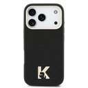 Apple iPhone 17 Pro Max Uyumlu Kılıf Karl Lagerfeld Orjinal Lisanslı M-safe Şarj Özellikli Gold Kamera Çerçeveli KHEAD Metal Logolu PU Deri Kapak - 2