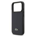 Apple iPhone 17 Pro Uyumlu Kılıf Lacoste Orjinal Lisanslı M-safe Şarj Özellikli PU Pike Desenli Metal Logolu Kapak - 5