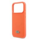 Apple iPhone 17 Pro Uyumlu Kılıf Lacoste Orjinal Lisanslı M-safe Şarj Özellikli PU Pike Desenli Metal Logolu Kapak - 5