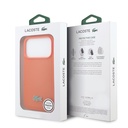 Apple iPhone 17 Pro Uyumlu Kılıf Lacoste Orjinal Lisanslı M-safe Şarj Özellikli PU Pike Desenli Metal Logolu Kapak - 7