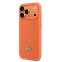 Apple iPhone 17 Pro Max Uyumlu Kılıf Lacoste Orjinal Lisanslı M-safe Şarj Özellikli PU Pike Desenli Metal Logolu Kapak - 1