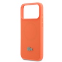 Apple iPhone 17 Pro Max Uyumlu Kılıf Lacoste Orjinal Lisanslı M-safe Şarj Özellikli PU Pike Desenli Metal Logolu Kapak - 5