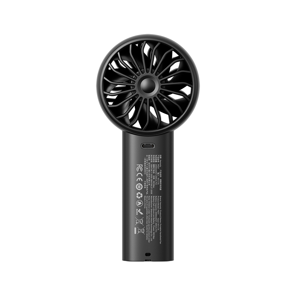 Aecooly PE01 Dijital LED Göstergeli 5 Kademeli Portatif Soğutucu El Fanı - 4