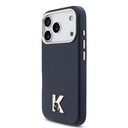 Apple iPhone 17 Pro Uyumlu Kılıf Karl Lagerfeld Orjinal Lisanslı M-safe Şarj Özellikli Gold Kamera Çerçeveli KHEAD Metal Logolu PU Deri Kapak - 1