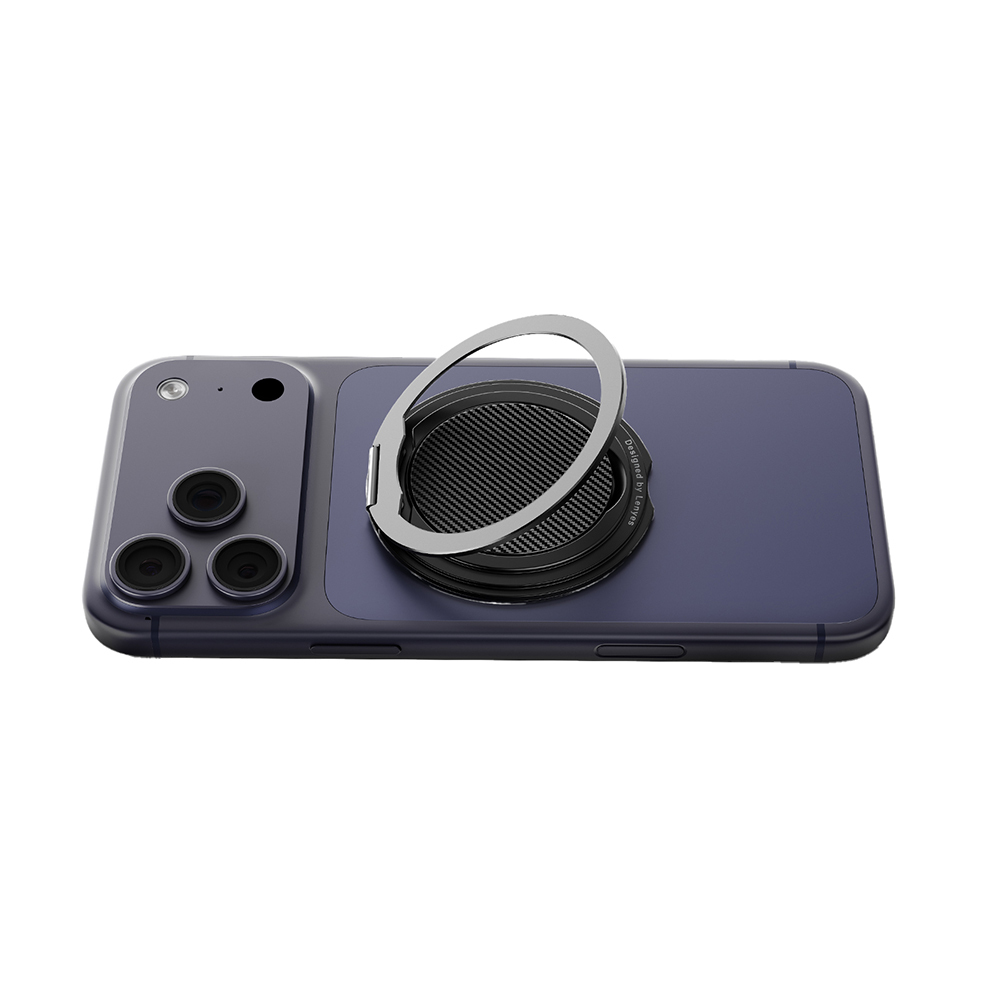Lenyes CR212 Aramid Fiber 360 Derece Dönebilen Magnetik Ring Stand Telefon Tutucu - 2