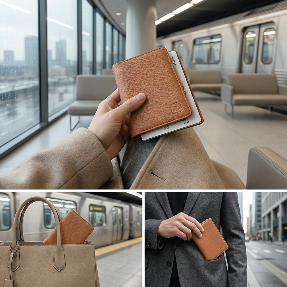 Wiwu Master Passport Wallet Pasaport RFID Özellikli Kart ve Sim Bölmeli PU Deri Cüzdan - 2