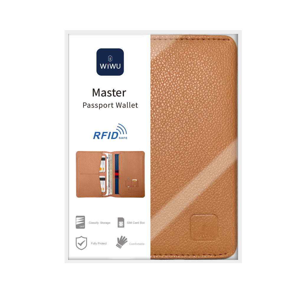 Wiwu Master Passport Wallet Pasaport RFID Özellikli Kart ve Sim Bölmeli PU Deri Cüzdan - 9